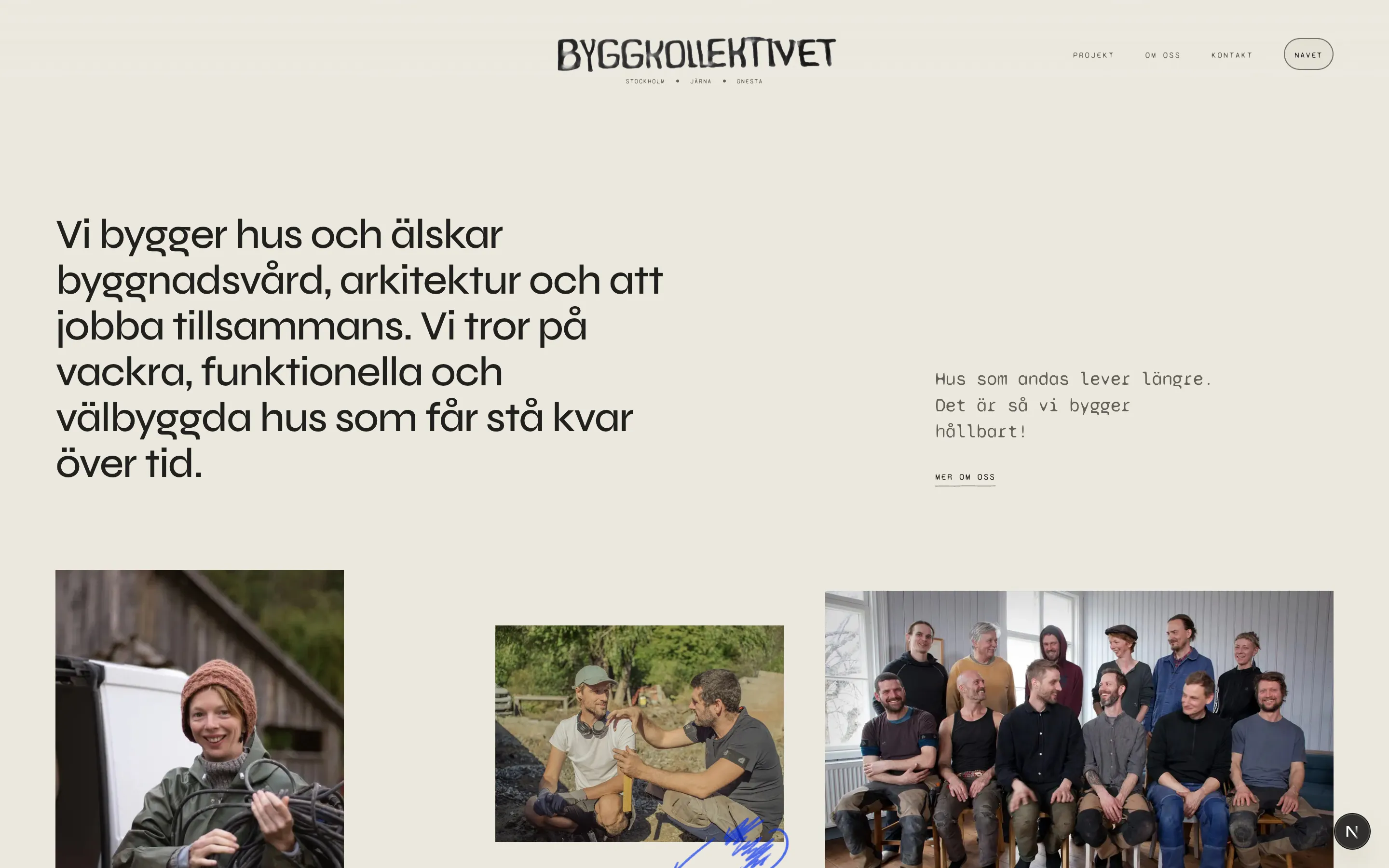Byggkollektivet on desktop